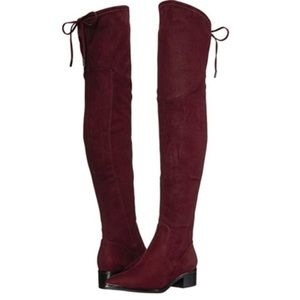 Marc Fisher Yuna Over The Knee Boots Burgundy Maroon Size 7